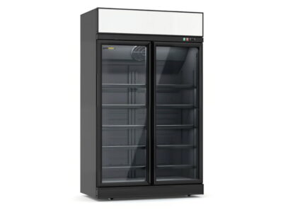 Vitrine Réfrigérée Professionnelle 2 Portes Luxury Noire 1253 mm