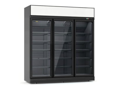 Vitrine Réfrigérée Professionnelle 3 Portes Luxury Noire 1880 mm