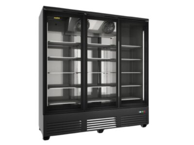 Vitrine Réfrigérée Professionnelle 3 Portes Noire 1880 mm